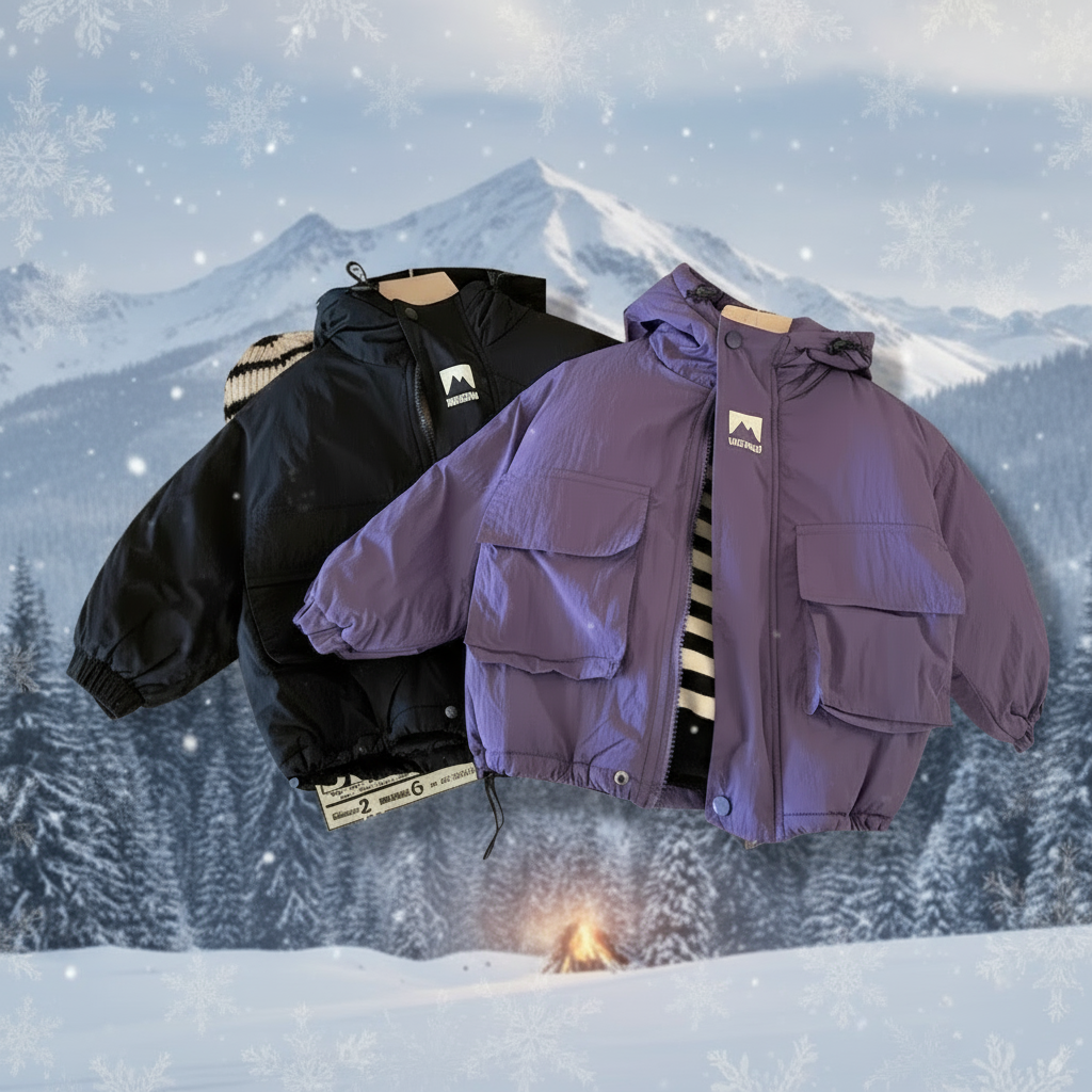 LiloWear – Vindtät och vattenavvisande – Barnvindjacka med huva