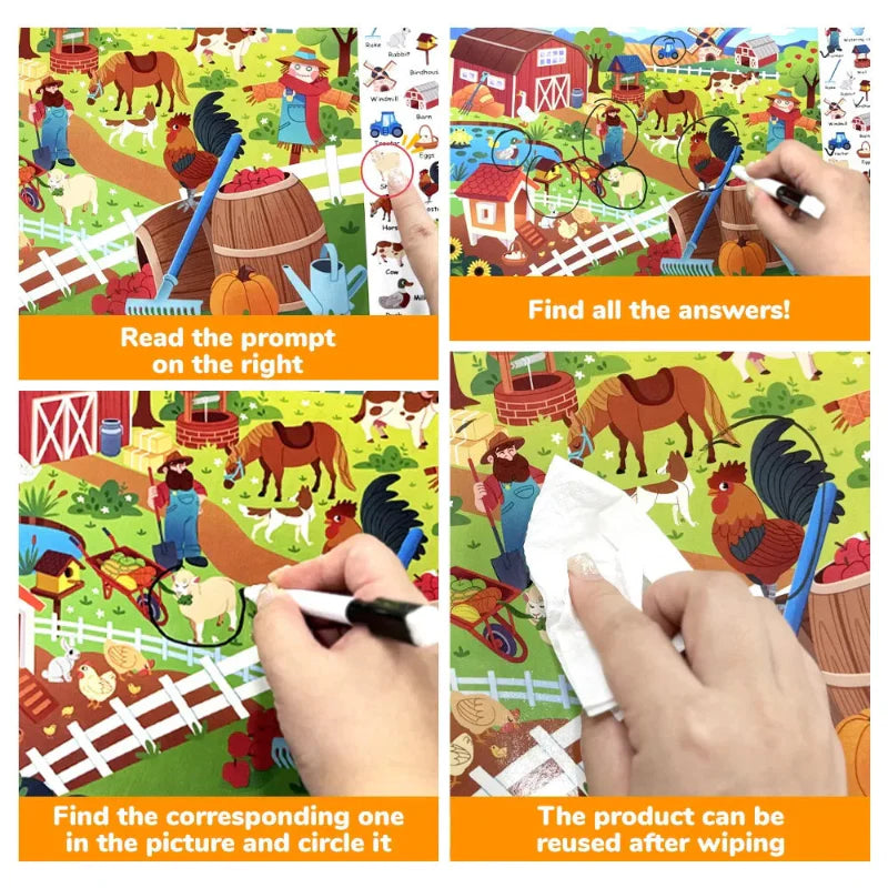 Search and Find Game – Lärande & lek – Aktivitetsbok