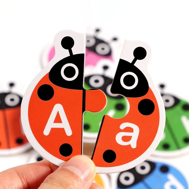 Wooden Letter Matching Game – Lärande & lek – Alfabetpussel