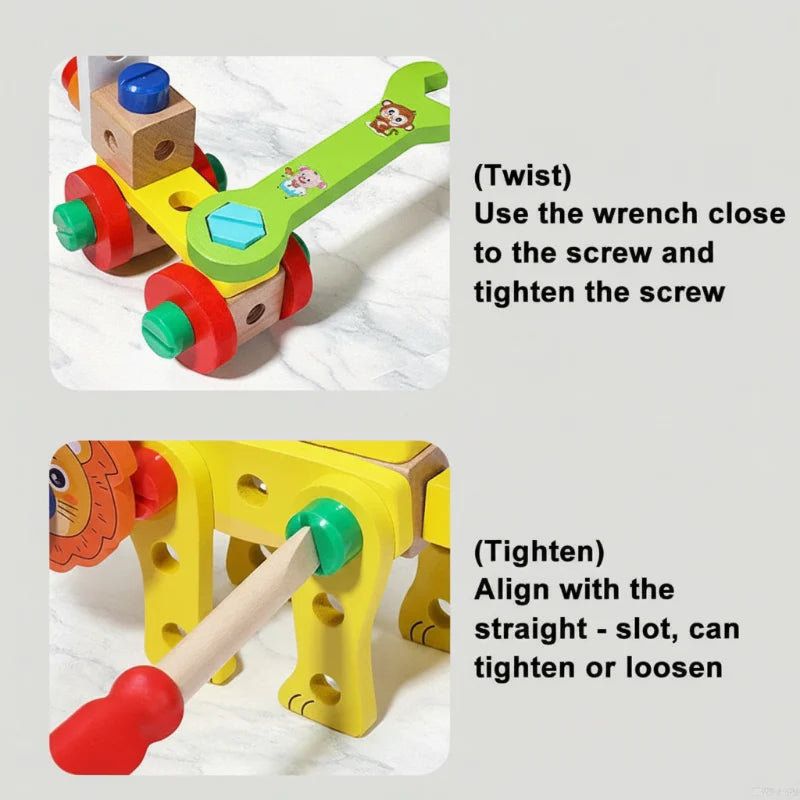 AnimalFix – Lekfullt & smart – Verktygsset med träfigurer