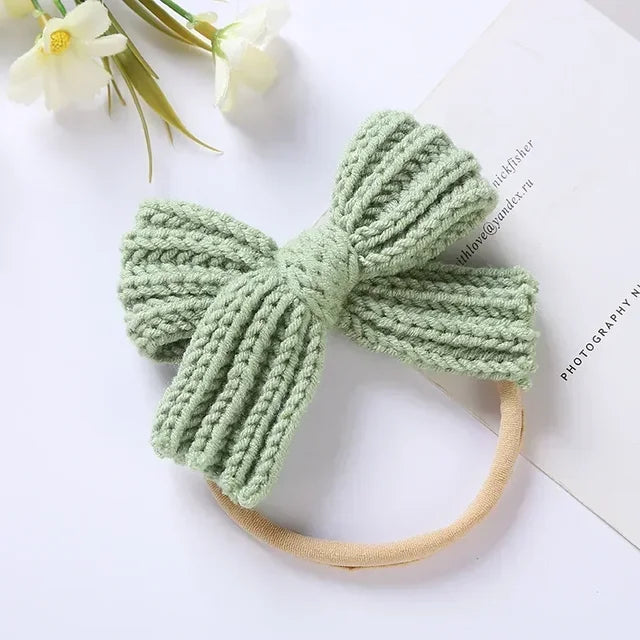 Mini Fashion™ - Rosettglans - Stickat hårband