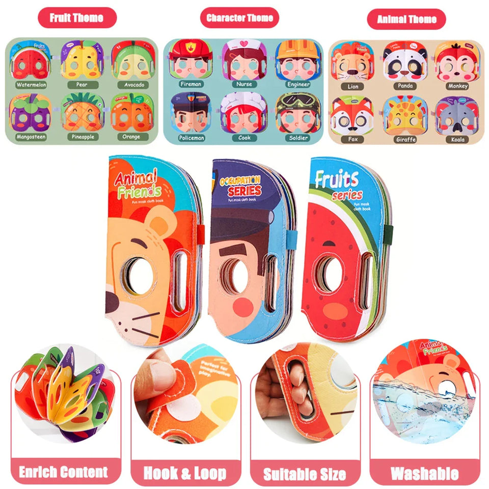Mask Book™ – Baby lär sig första intrycket - tygmaskbok
