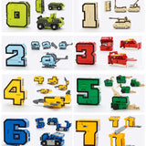 Block Action Figure™ - Bygg med siffror! - Transformer-siffror
