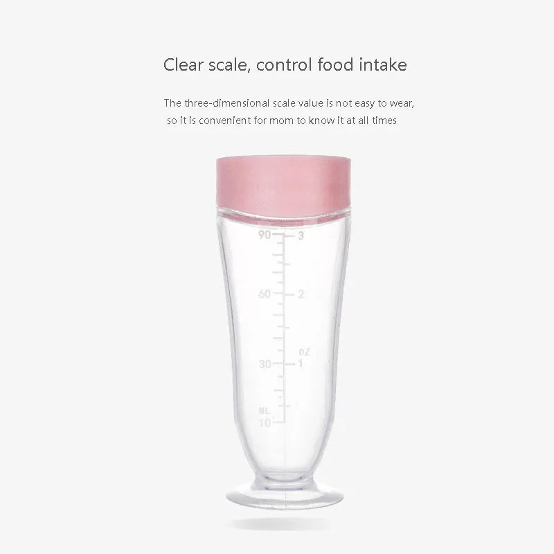 Silicone Feeding Bottle™ -  Matstund med sked - Matningsflaska i silikon