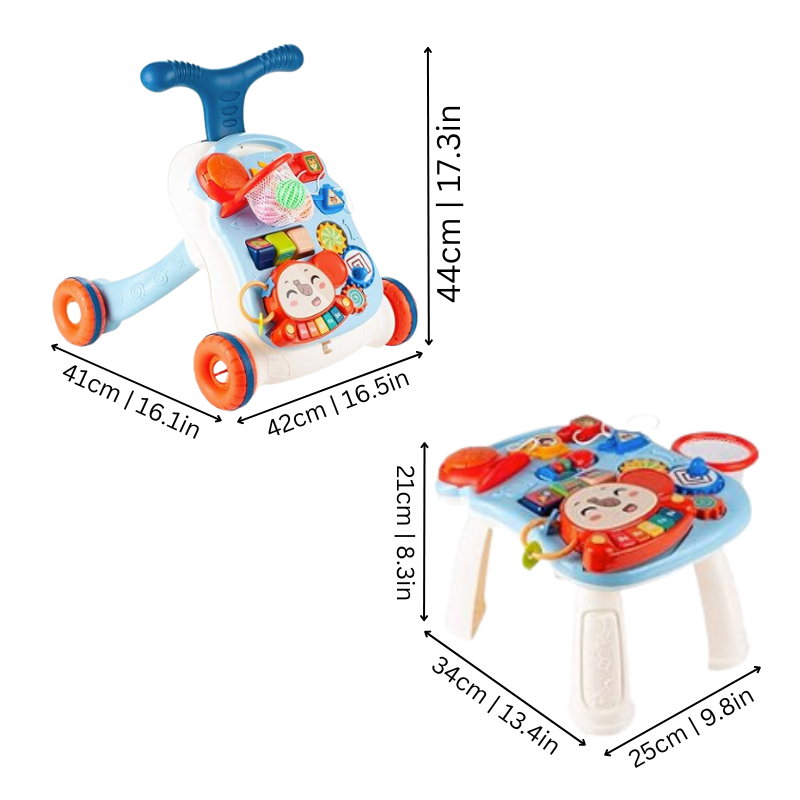 Baby Walker – Säker och interaktiv – 3-i-1 babygångare och leksak