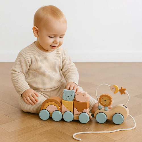 HappyTrain – Montessori & Fun – Träsats med tåg