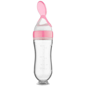 Silicone Feeding Bottle™ -  Matstund med sked - Matningsflaska i silikon