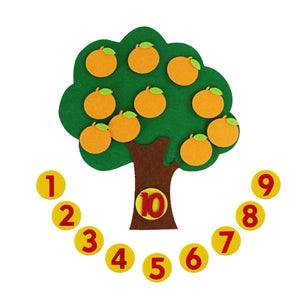 Felt Math Tree™ - Fruktig sifferjakt - Matteverktyg av filt