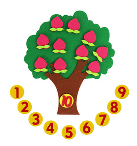 Felt Math Tree™ - Fruktig sifferjakt - Matteverktyg av filt