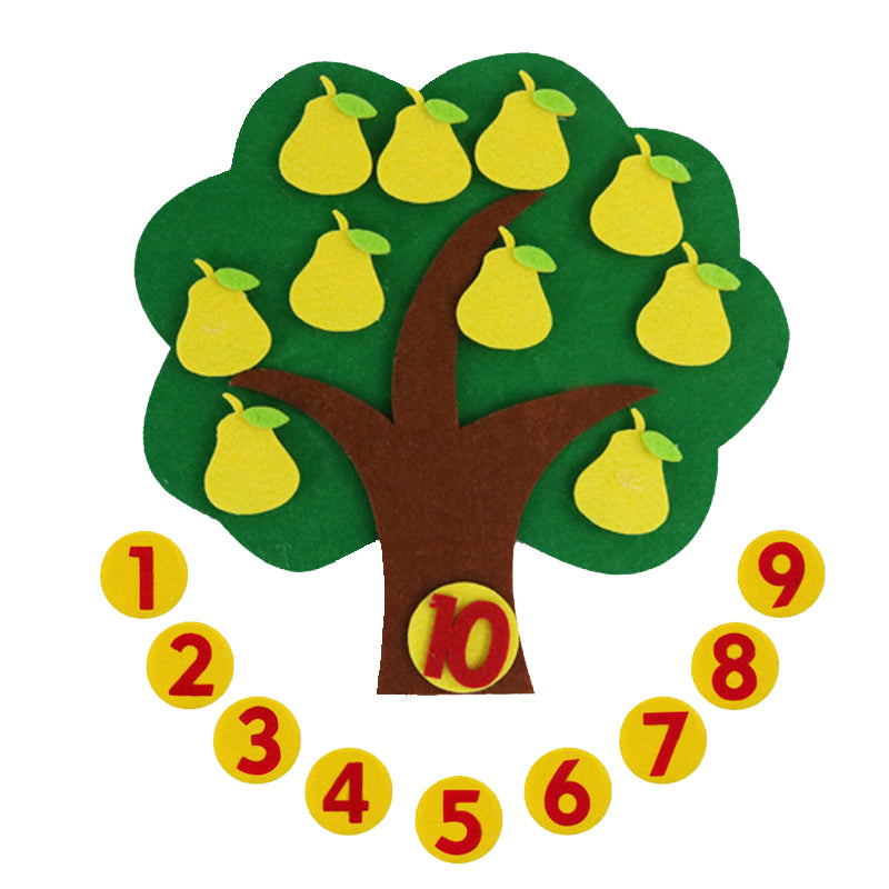 Felt Math Tree™ - Fruktig sifferjakt - Matteverktyg av filt