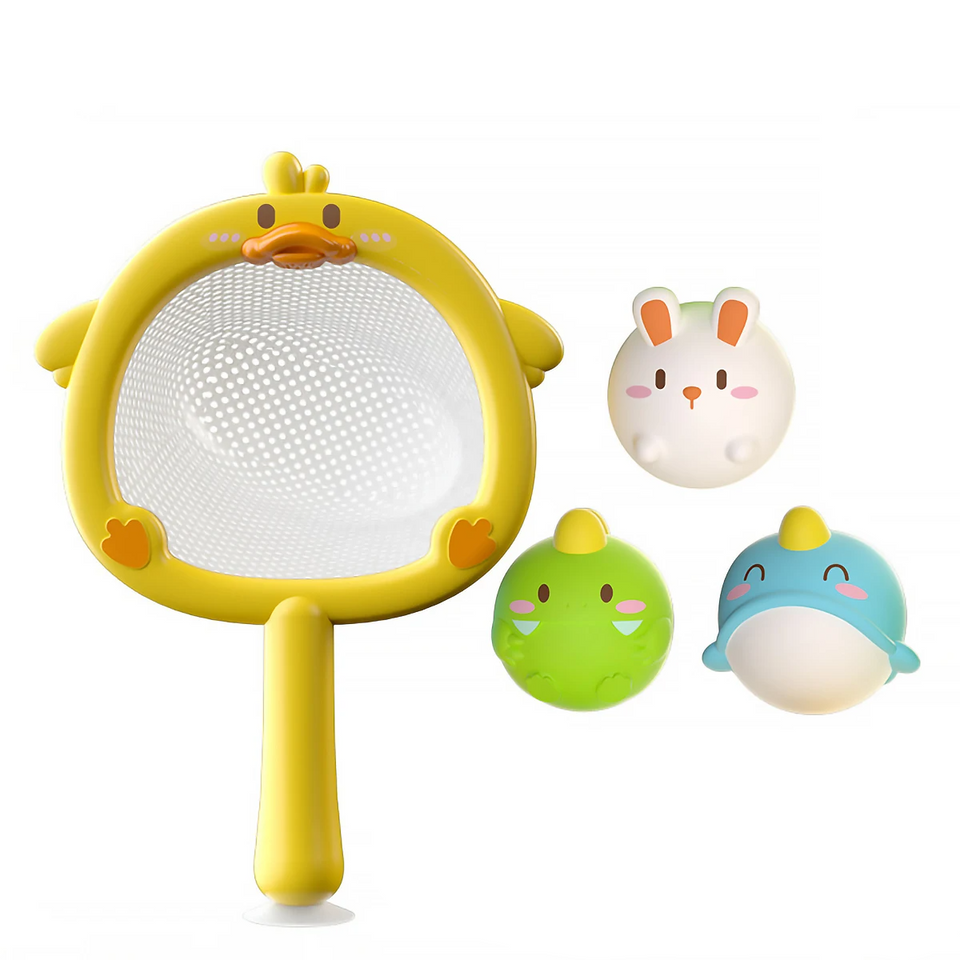 Squeaky Splash™ – Badkalas - Fisknät i badkaret