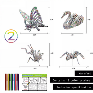 3D Colour Puzzle™ - Färglägg din egen skapelse - 3D-pussel (2+1 GRATIS)
