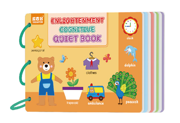 Quiet Book™ | Utveckla ditt barns kognitiva förmåga med denna klisterbok