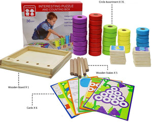 Woods™ - Montessori siffertavla | Förbättra din finmotorik