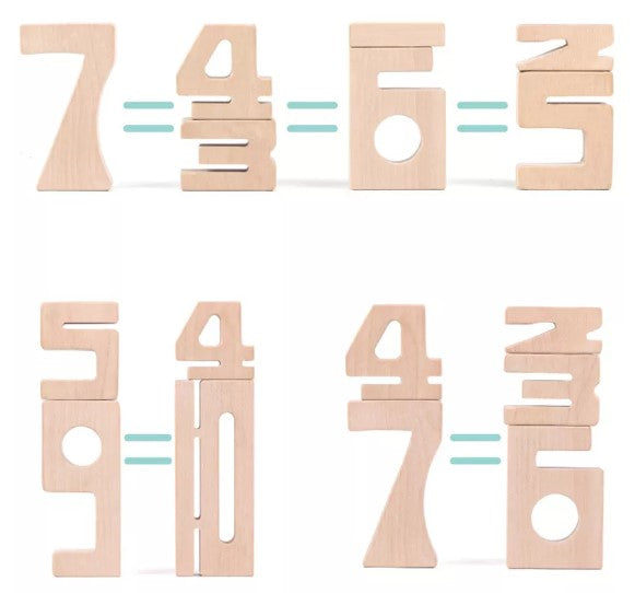 Woods™ - Lär dig matematik på ett roligt sätt - Träfigurer
